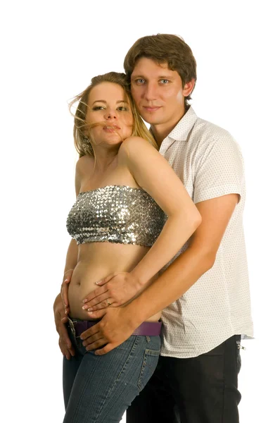 Glad graviditet — Stockfoto