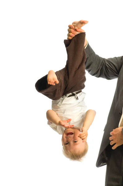 Small boy with father — Stock Photo, Image
