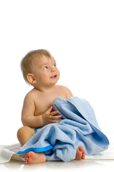Παιδί με πετσέτα — Φωτογραφία Αρχείου