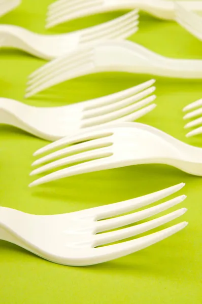 Fourchette en plastique — Photo