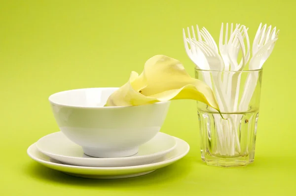 白い食器 — ストック写真