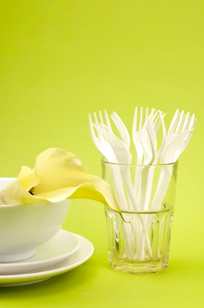Посуда белого цвета — стоковое фото