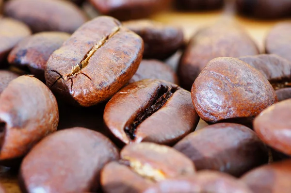 Close-up dari biji kopi — Stok Foto
