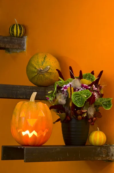 Zucca su una festa di Halloween — Foto Stock