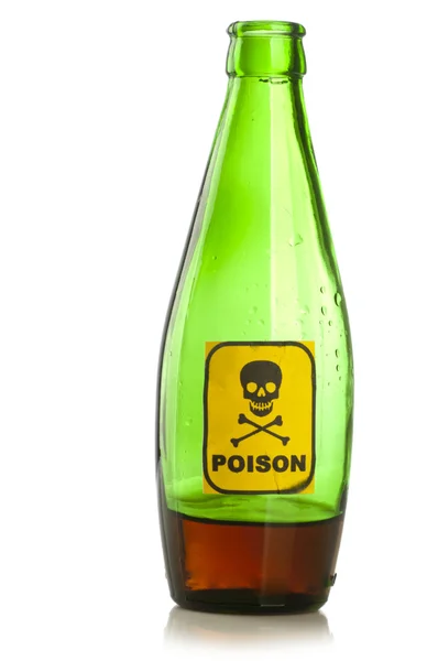 Botella con etiqueta de veneno —  Fotos de Stock