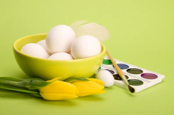 Velikonoční vejce zátiší — Stock fotografie