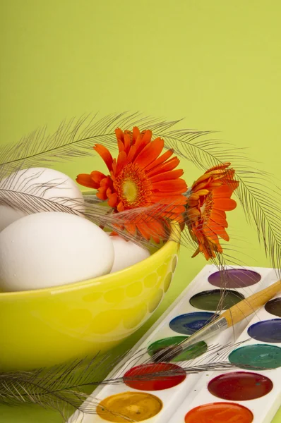 Ovos de Páscoa ainda vida — Fotografia de Stock