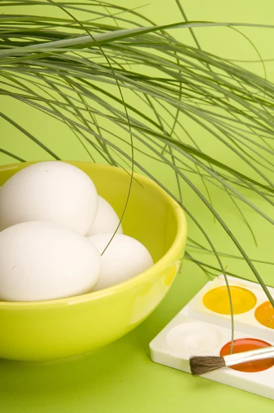 Ovos de Páscoa ainda vida — Fotografia de Stock