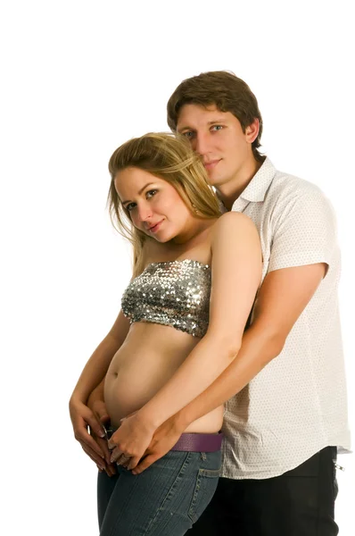 快乐怀孕 免版税图库图片