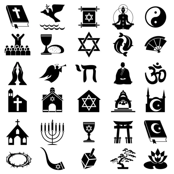 Náboženské symboly Stock Vektory