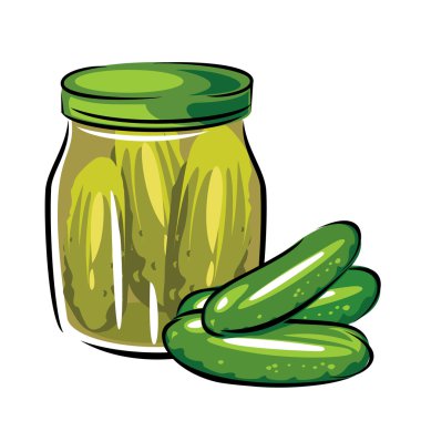 сanned pickles clipart