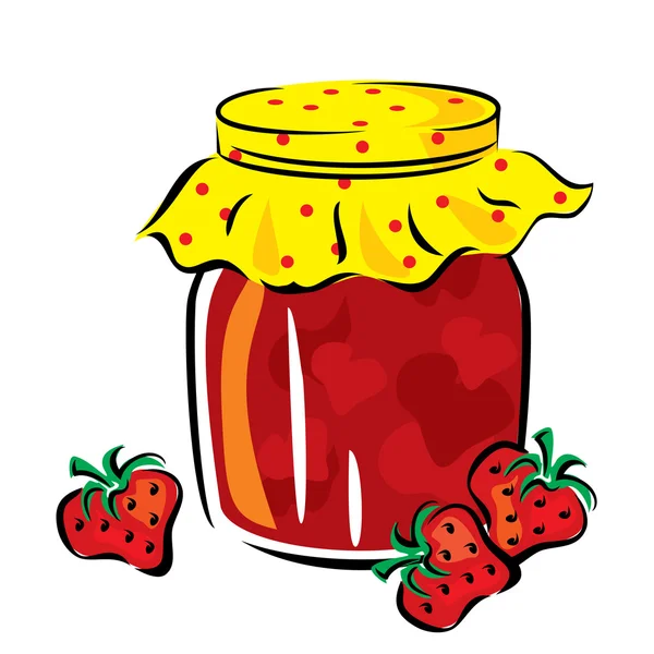 Jar of jam — Stock Vector