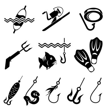 Fishing equipment clipart