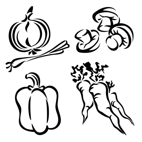 Icone di verdure — Vettoriale Stock