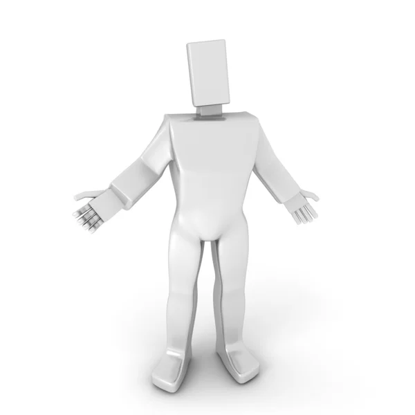 3D Man in welcome pose — Stock Photo, Image