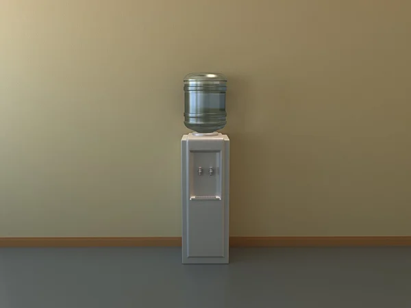 Refrigerador com garrafa de água dentro de casa — Fotografia de Stock