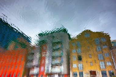 Abstract buildings reflections clipart