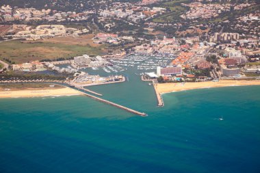 Aerial view of Vilamoura clipart