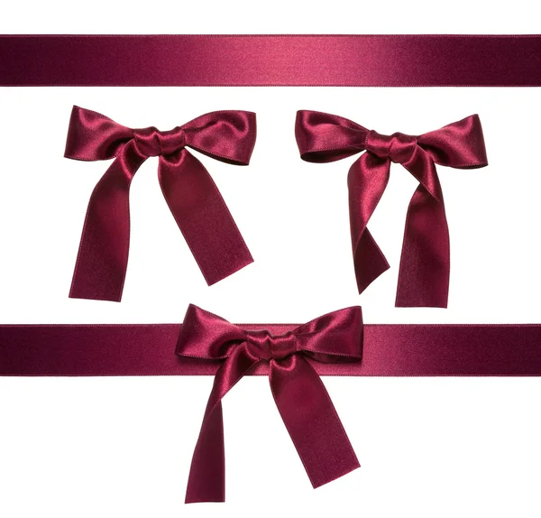 Dark-red multiple ribbon — Stock Photo, Image