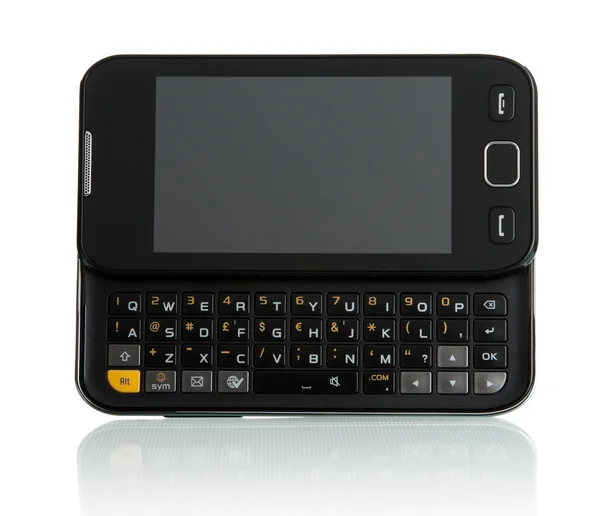 Telefone inteligente com tela sensível ao toque e teclado deslizante — Fotografia de Stock