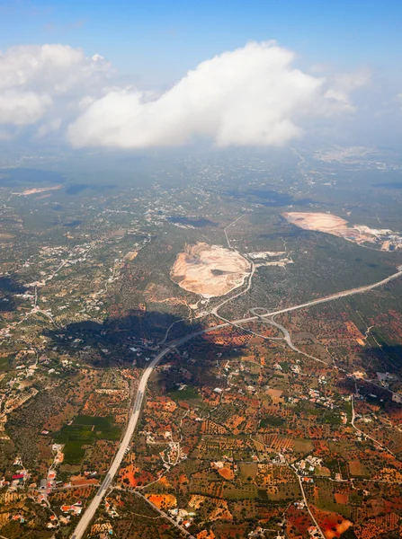 Aerial view of motorway — Stock Photo, Image