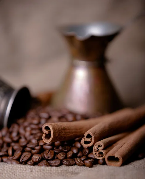 Kávé és fahéj Stock Kép