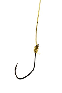 Hook on golden string clipart