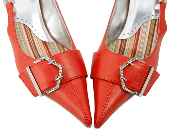Sapatos mulheres vermelhas — Fotografia de Stock