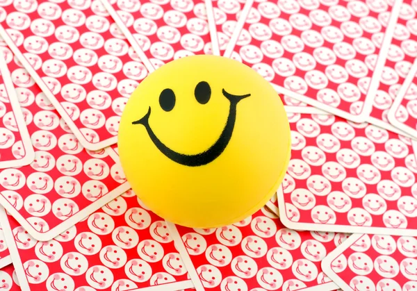 Το χαμόγελο σε χαμόγελο κάρτες — Φωτογραφία Αρχείου