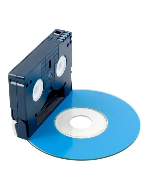 Videocassetta e disco — Foto Stock