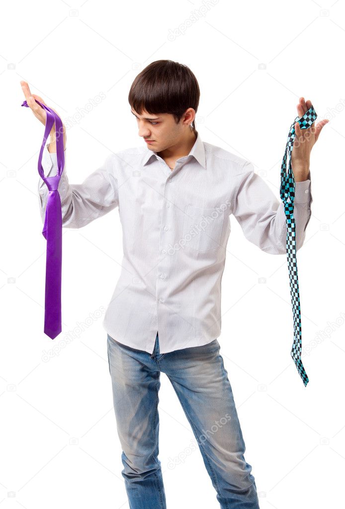 Young person chooses to tie