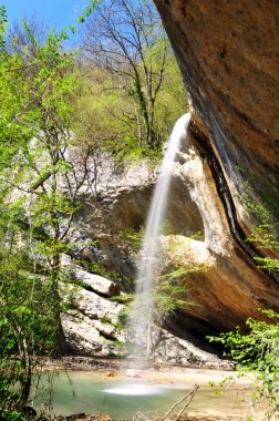 Waterfall in Crimea clipart