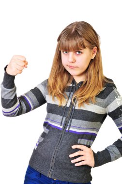 Angry teen girl clipart