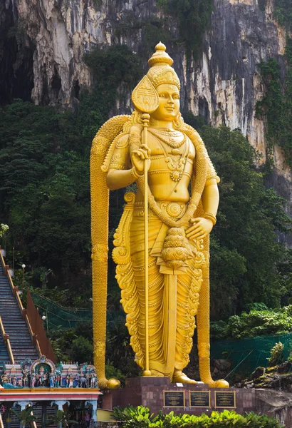 Statue of god Muragan at Batu caves, Kuala-Lumpur, Malaysia — Stock Photo, Image