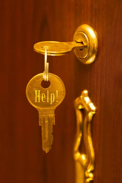 Goldene Schlüsselhilfe — Stockfoto
