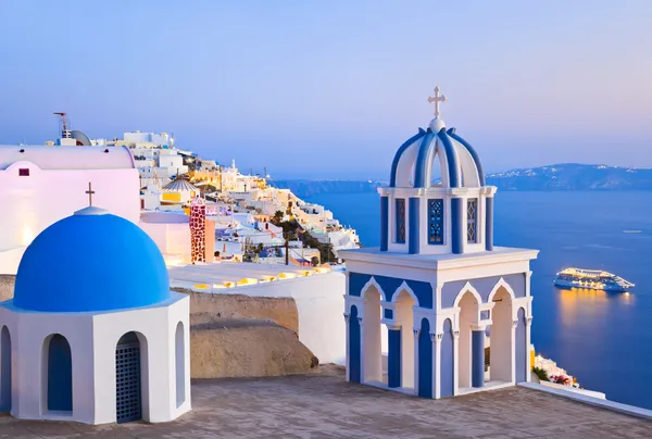 Santorini naplementére - Görögország — Stock Fotó