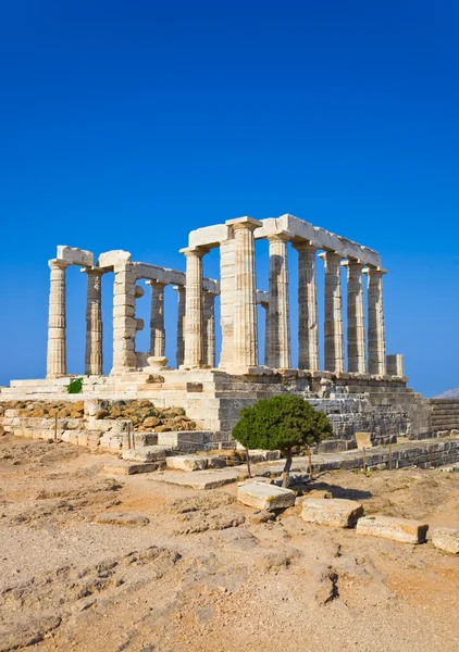 Poseidon tempel in de buurt van Athene, Griekenland — Stockfoto