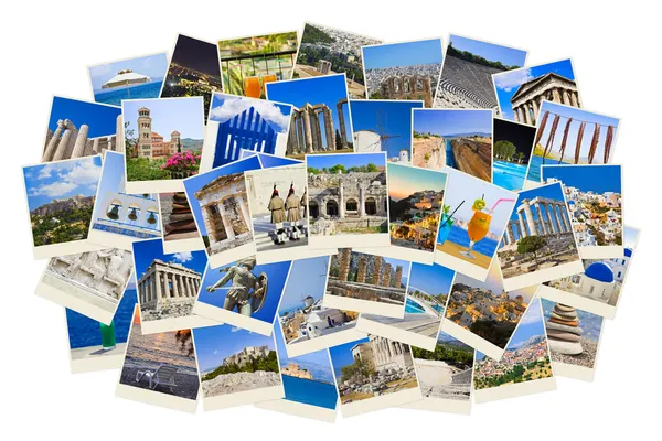 Stack of Greece travel photos Royalty Free Stock Images