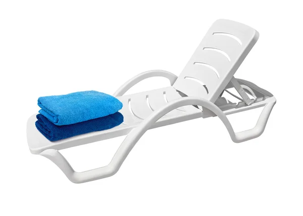 Beach chair and towels — Stock Photo, Image