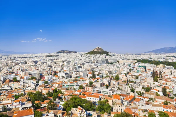 Blick auf Athen von der Akropolis, Griechenland — Stockfoto