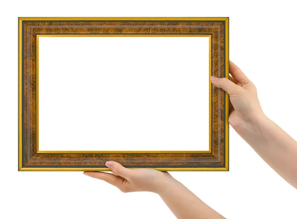 Frame in hands — Stock Photo, Image