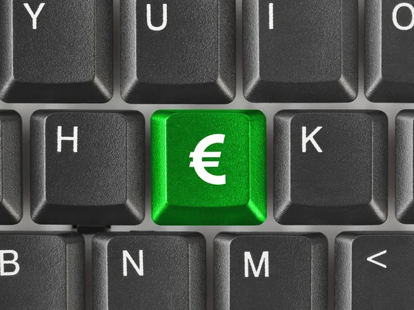 Toetsenbord van de computer met geld sleutel — Stockfoto