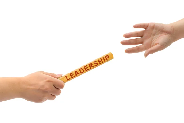 Ręce i sztafeta przywództwa — Zdjęcie stockowe