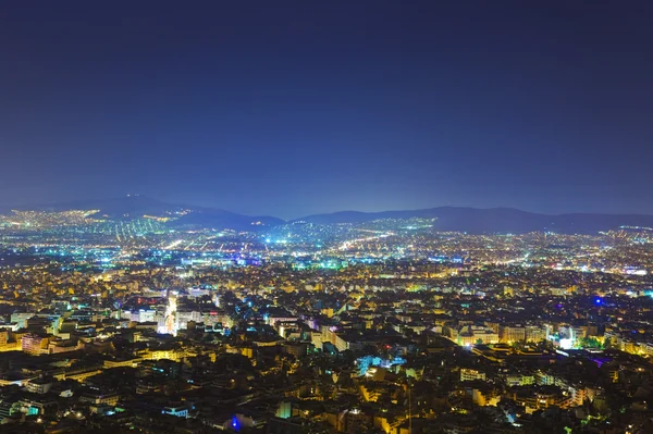 stock image Athens in Greece at night