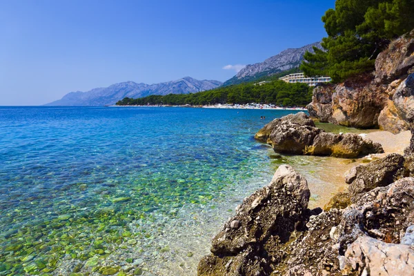 Pláž v brela, Chorvatsko — Stock fotografie