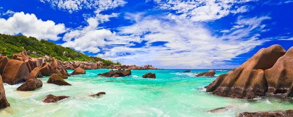 Playa tropical en Seychelles —  Fotos de Stock