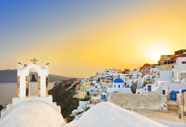 Santorini naplementére (Oia) - Görögország — Stock Fotó
