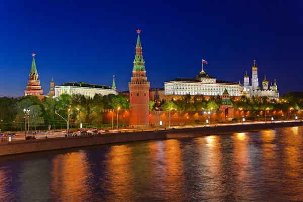 Kreml i Moskva på natten — Stockfoto