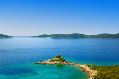 Cape and islands in Croatia clipart