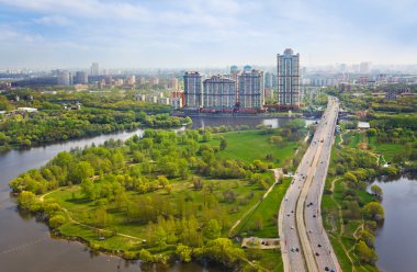 Moscow, Russia - aerial view clipart